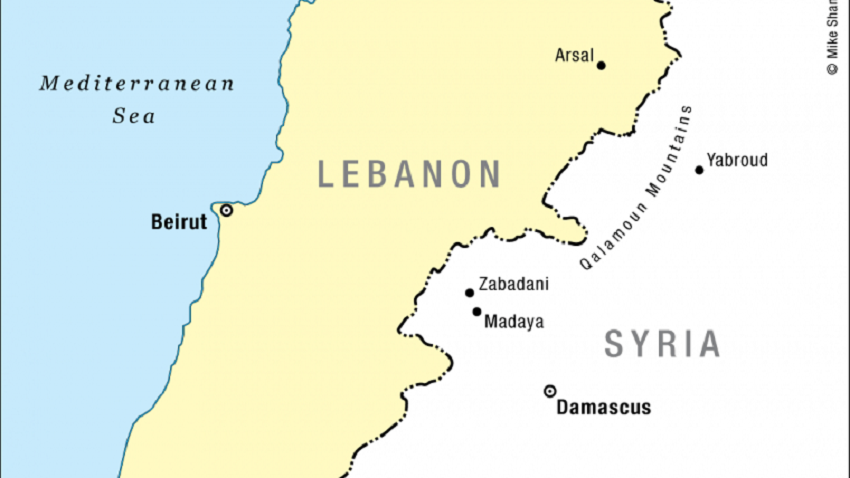 Lebanon Syria map