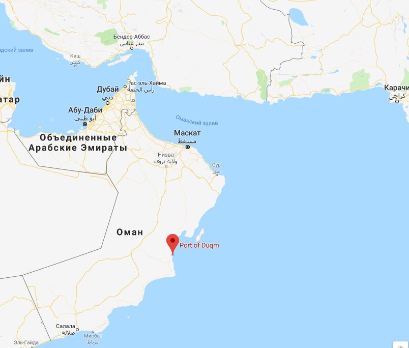 Oman map ports