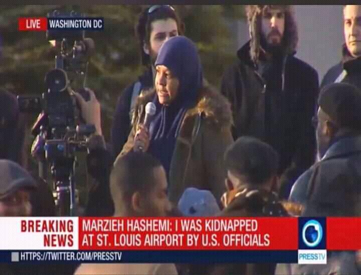 Марзие Хашеми выступила на митинге в Вашингтоне